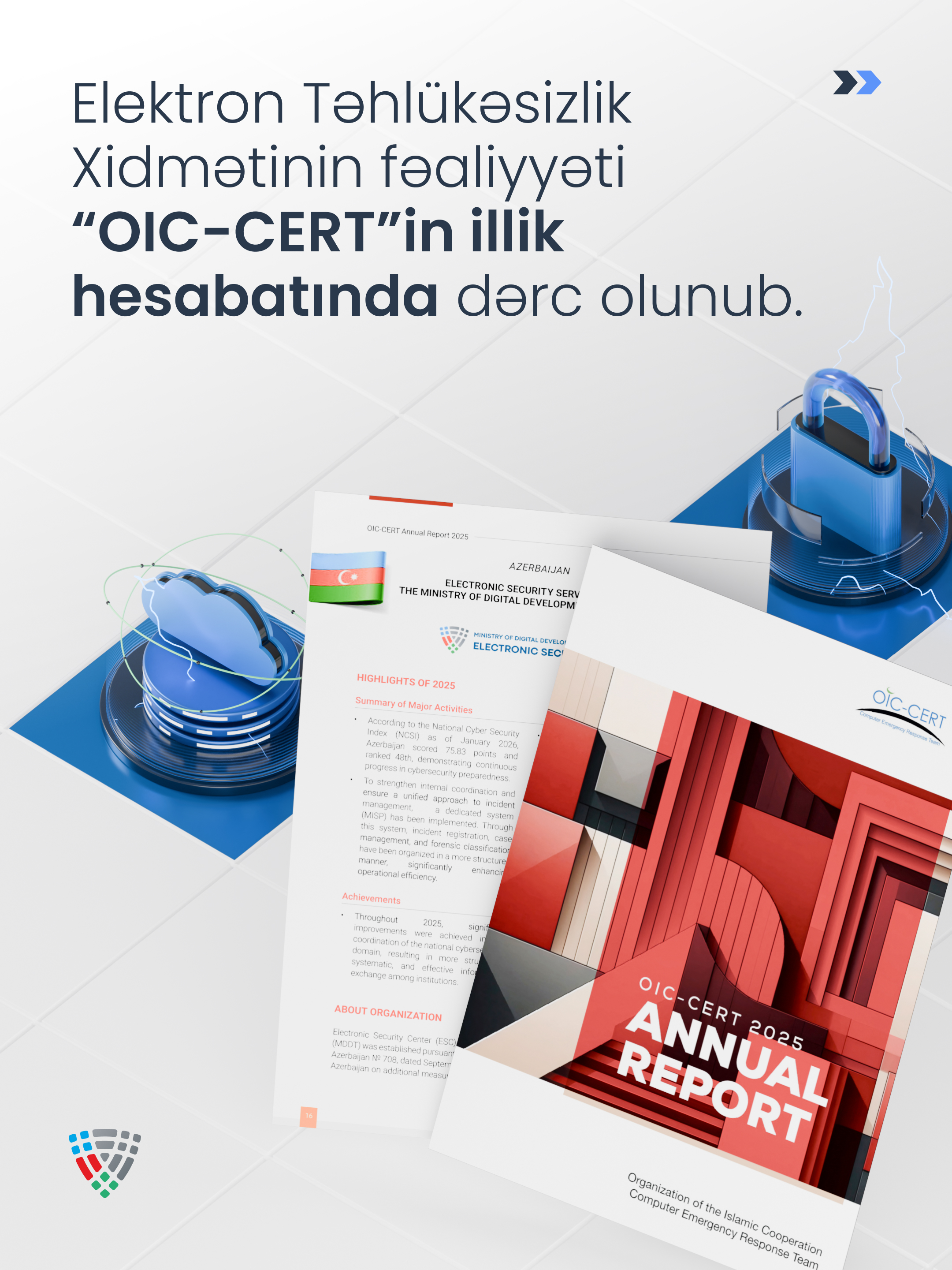 Elektron Təhlükəsizlik Xidmətinin fəaliyyəti “OIC-CERT”in illik hesabatında əksini tapıb