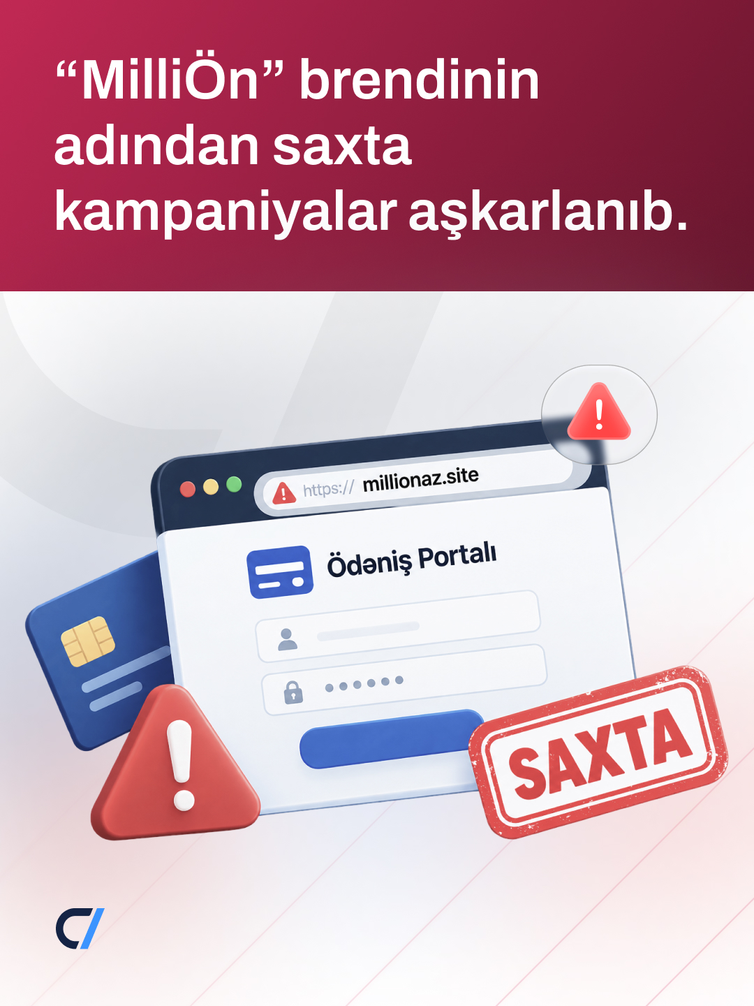 “MilliÖn” brendinin adından istifadə edilməklə həyata keçirilən fişinq kampaniyası aşkarlanıb!